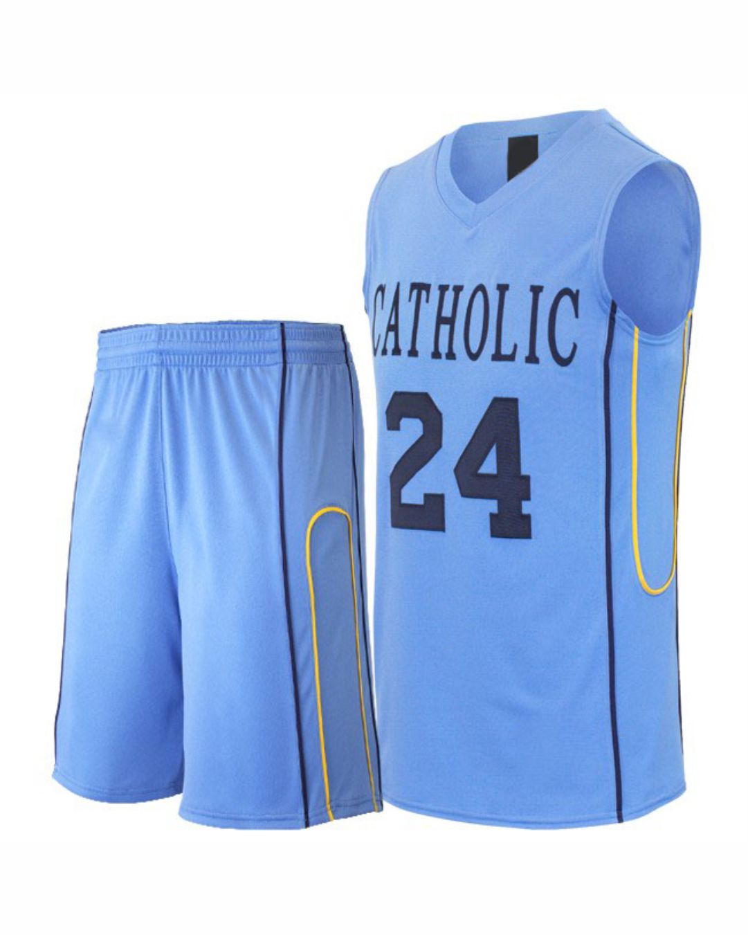 sublimated basketball uniform navy blue custom team jersey